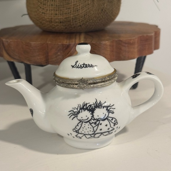 Marci Baum Bros Other - Children of the Inner Light Ceramic White ‘Sisters’ Teapot with Hinged Lid